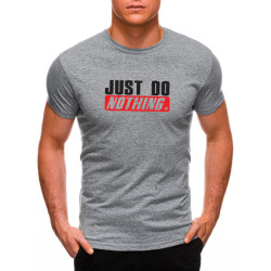 Pelēks vīriešu krekls Just do nothing