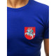 Męska niebieska koszulka Herb JS/712005 - Koszulka Męska niebieska koszulka Herb JS/712005