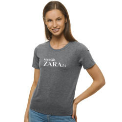 Moteriški pilkos spalvos marškinėliai Zaraza