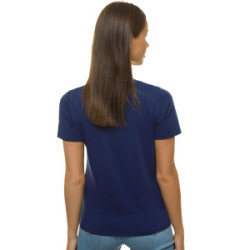 Moteriški tamsiai mėlyni marškinėliai Heartbeat