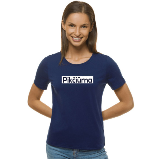 Womens dark blue T-shirt Pikčiūrna JS/SD211 - T-shirt Womens dark blue T-shirt Pikčiūrna JS/SD211