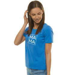 Moteriški mėlyni marškinėliai MAMA