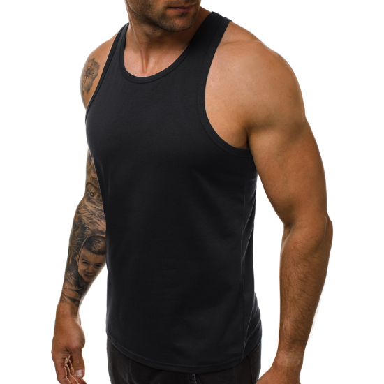 Men's sleeveless black T-shirt Romul JS/99002