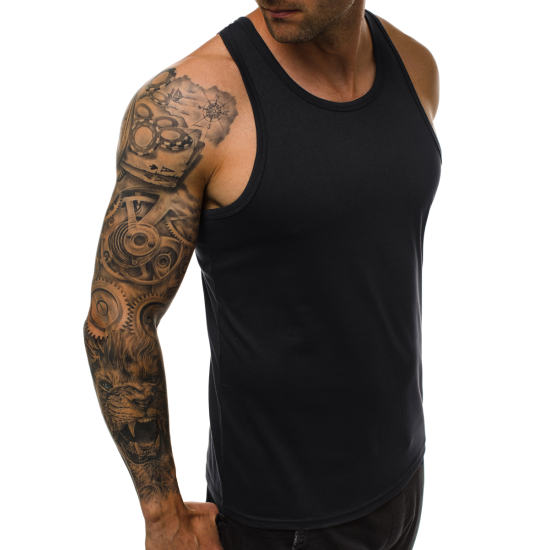 Men's sleeveless black T-shirt Romul JS/99002