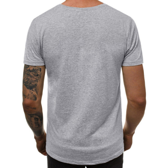 Gray mens t-shirt Širdis JS/712005 - T-shirt Gray mens t-shirt Širdis JS/712005