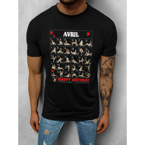 Juodi vyriški marškinėliai Arvil NB/3005