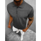Vīriešu tumši pelēks polo krekls Casual JS/8T80/5 - T-krekls Vīriešu tumši pelēks polo krekls Casual JS/8T80/5