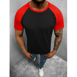 Vyriški juodi-raudoni marškinėliai Dilan