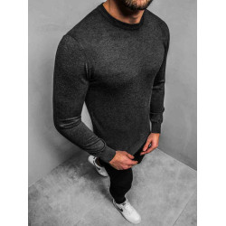 Vyriškas tamsiai pilkos spalvos megztinis Ozo