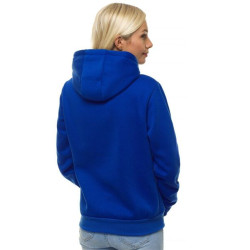 Mėlynas moteriškas džemperis su gobtuvu No drama Llama