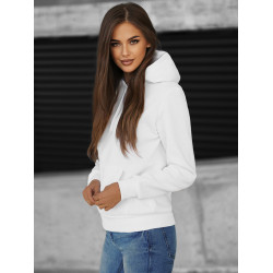 Baltas moteriškas džemperis su gobtuvu Molin