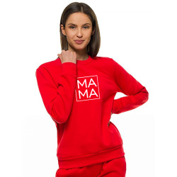 Akcija Moteriškas raudonas džemperis MAMA