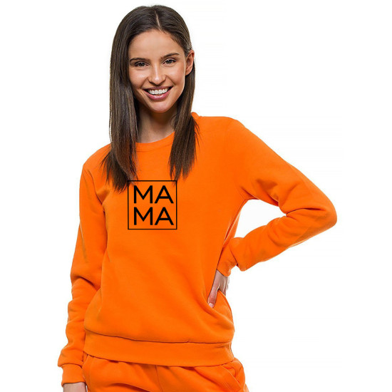 Womens orange jumper MAMA JS/W01 - Jumpers Womens orange jumper MAMA JS/W01