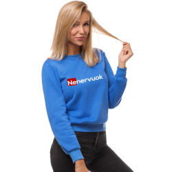 Moteriškas mėlynos spalvos džemperis Nenervuok