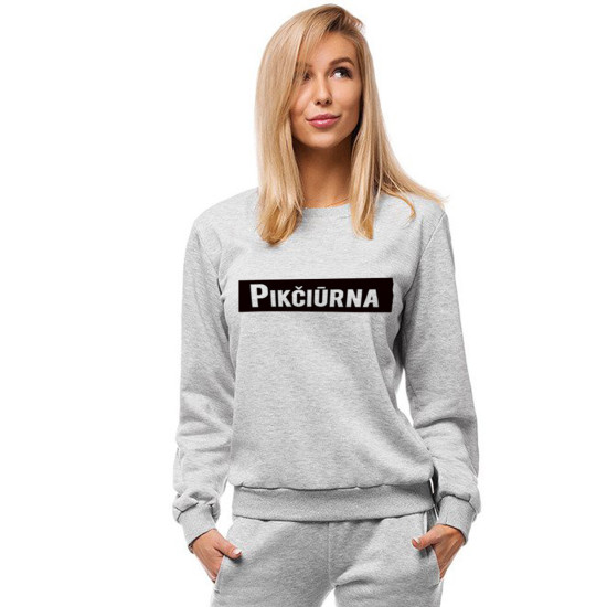 Moteriškas pilkas džemperis Pikčiūrna JS/W01 - Džemperi Moteriškas pilkas džemperis Pikčiūrna JS/W01