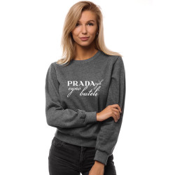 Moteriškas tamsiai pilkas džemperis "Prada"