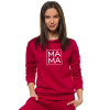 Женский бордовый свитшот MAMA