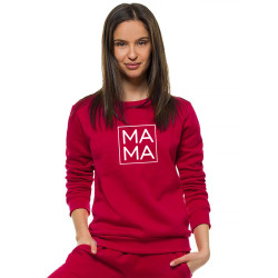 Sieviešu bordo krāsas džemperis MAMA