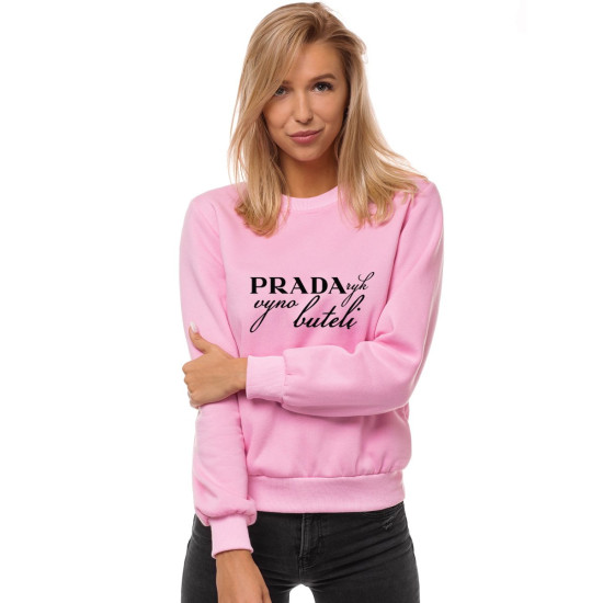 Akcija Moteriškas rožinis džemperis Prada JS/W01 - Džemperiai Akcija Moteriškas rožinis džemperis Prada JS/W01