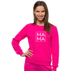 Moteriškas ryškiai rožinis džemperis MAMA