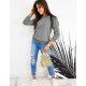 Womens gray sweater Spring BY0593 - Jumpers Womens gray sweater Spring BY0593