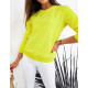 Women's neon yellow jumper Spring