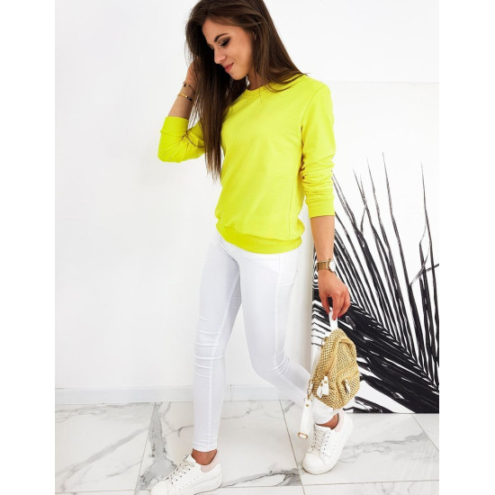 Womens neon yellow jumper Spring BY0433 - Jumpers Womens neon yellow jumper Spring BY0433