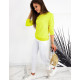 Womens neon yellow jumper Spring BY0433 - Jumpers Womens neon yellow jumper Spring BY0433