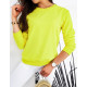 Womens neon yellow jumper Spring BY0433 - Jumpers Womens neon yellow jumper Spring BY0433