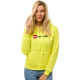 Geltonas moteriškas džemperis su gobtuvu Nenervuok