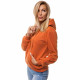 Oranžinis moteriškas džemperis su gobtuvu Molin