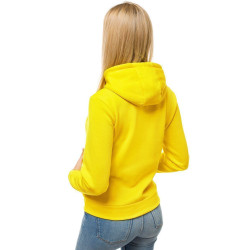 Geltonas moteriškas džemperis su gobtuvu Molin