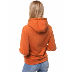Oranžinis moteriškas džemperis su gobtuvu Molin