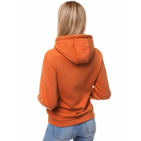 Pomarańczowy sweter damski z kapturem Molin JS/W02 - Skoczki Pomarańczowy sweter damski z kapturem Molin JS/W02