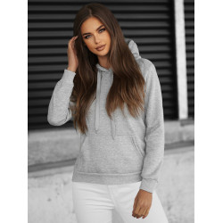 Pilkas moteriškas džemperis su gobtuvu Molin