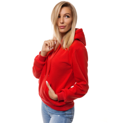 Raudonas moteriškas džemperis su gobtuvu Molin