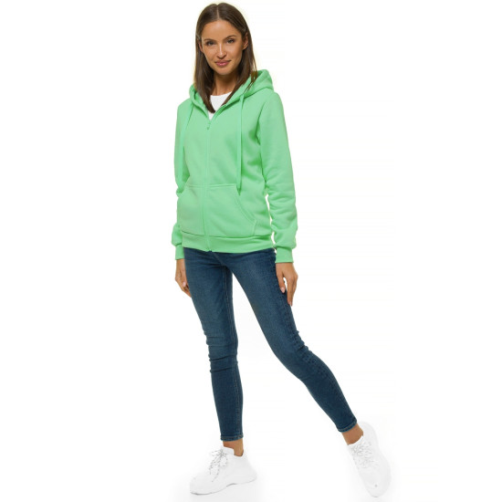 Womens sweatshirt with a hood in mint color Look JS/W03 - Jumpers Womens sweatshirt with a hood in mint color Look JS/W03