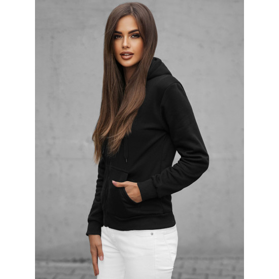 Womens hooded jumper in black Look JS/W03 - Jumpers Womens hooded jumper in black Look JS/W03