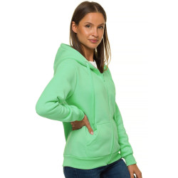 Moteriškas džemperis su gobtuvu mėtinės spalvos Look