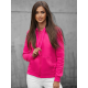 Women's jumper with a hood in bright pink color Look