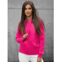 Женский свитшот с капюшоном ярко-розового цвета Look
