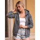 Women's hooded jumper in dark grey Look
