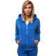 Women's jumper with a hood in blue color Look