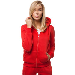 Akcija: Moteriškas džemperis su gobtuvu raudonos spalvos "Look"