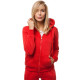 Women's red hooded sweater Look