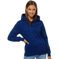 Sieviešu tumši zils džemperis ar kapuci Molin