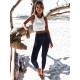 Womens dark blue leggings Toma JS/1001 - Jeans and Trousers Womens dark blue leggings Toma JS/1001