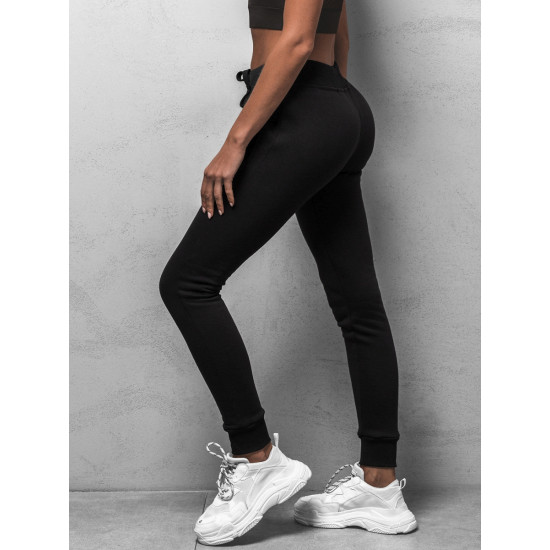 Womens black casual trousers Flor JS/CK01 - Jeans and Trousers Womens black casual trousers Flor JS/CK01