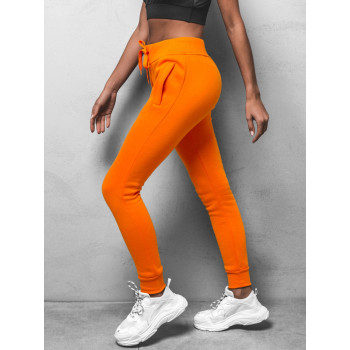 Women's orange casual trousers Flor