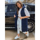 Luves navy blue hooded vest for women